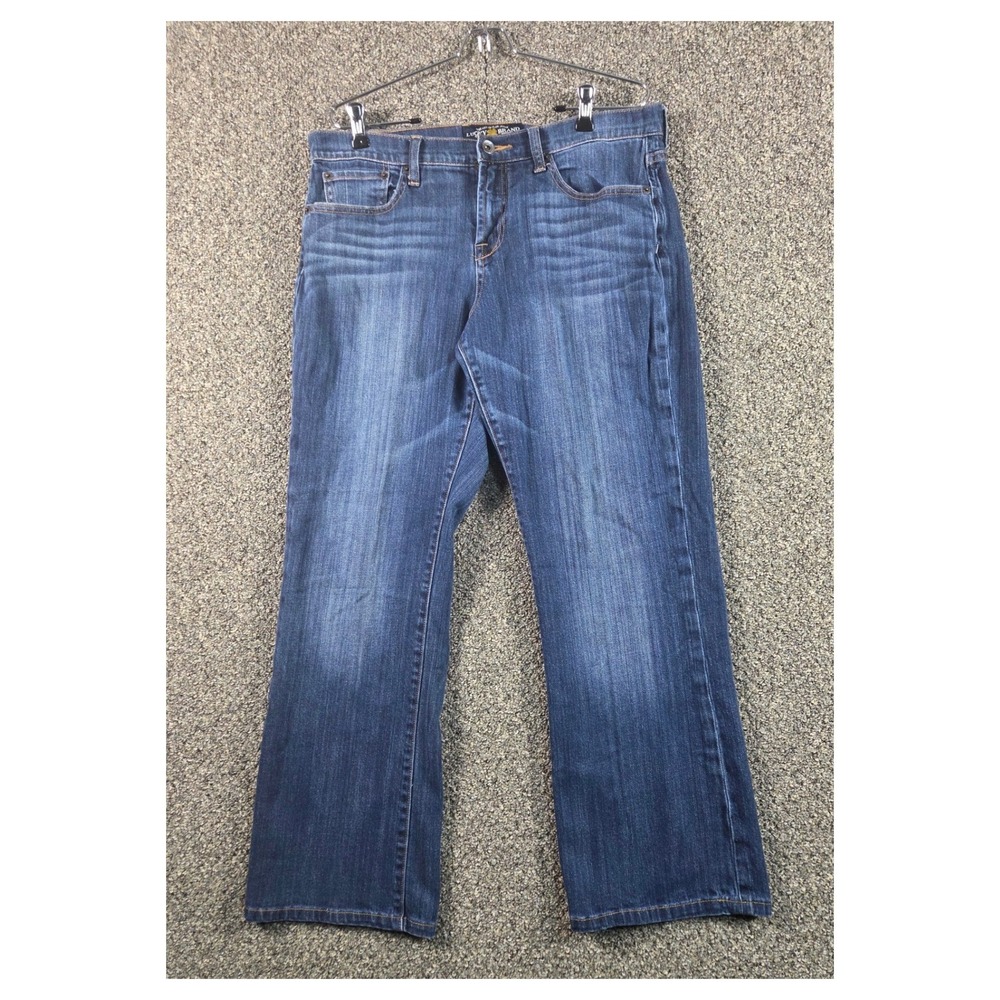 Lucky Brand Easy Rider Jeans Womens 14 Blue Denim Western Straight Leg Cotton
